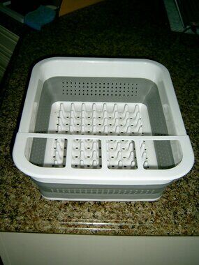 Collapsible Dish Drainer Drying Rack, Space Saving Kitchen, NWOT